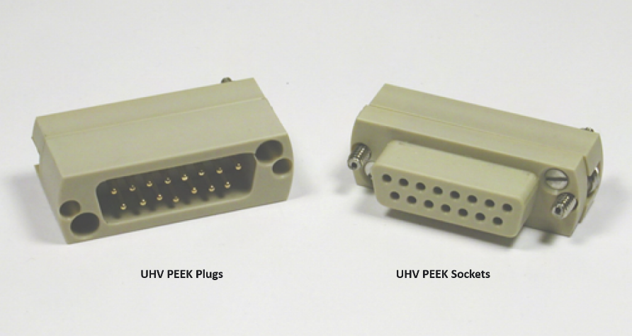 图三：PEEK超高真空连接头|母连接头（Sockets），公连接头（Plugs）