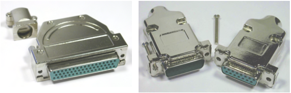 图六：常见的带屏蔽壳的高真空连接头