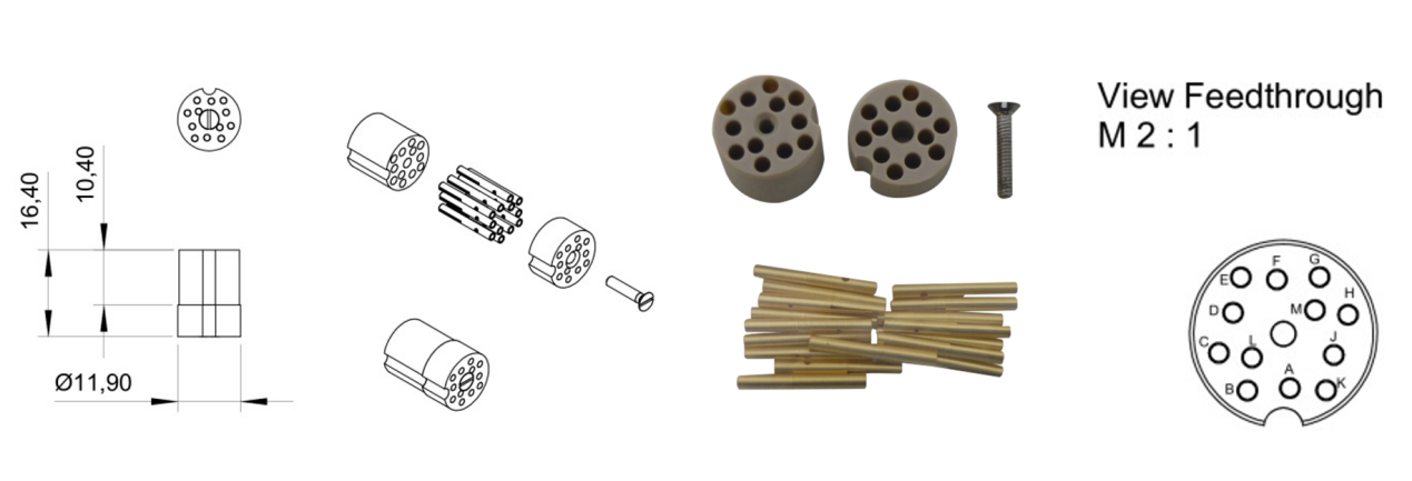 12针真空端接头