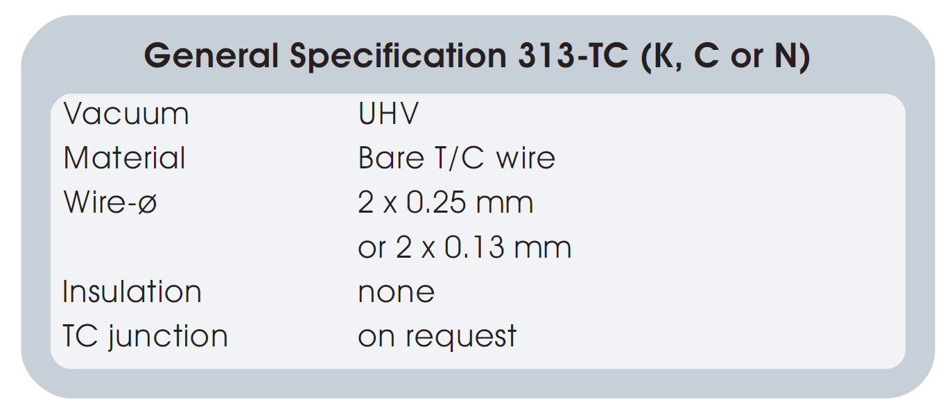 图3：热偶裸线的基本参数