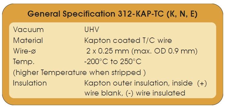 Sub-D热电偶K/N/E型绝缘耐高温线参数