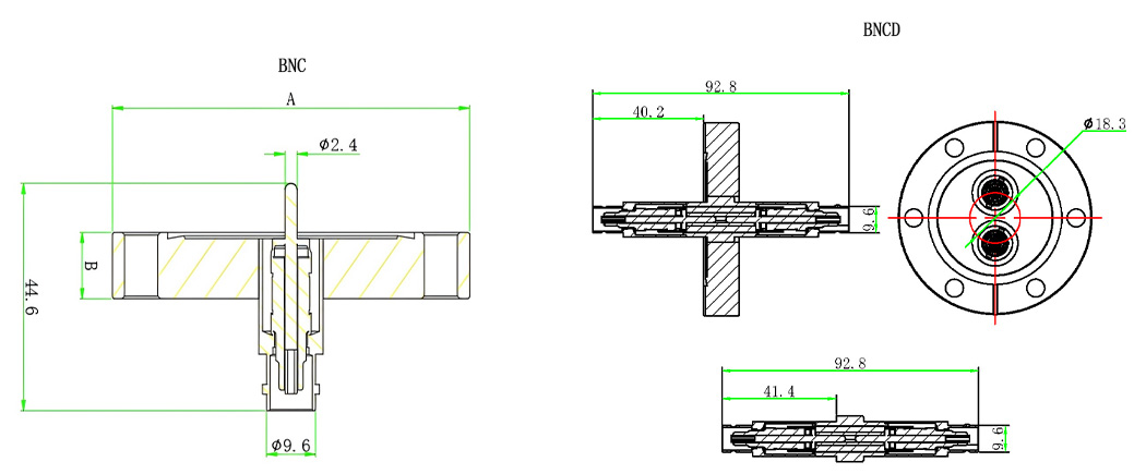BNC/BNCD同轴馈通