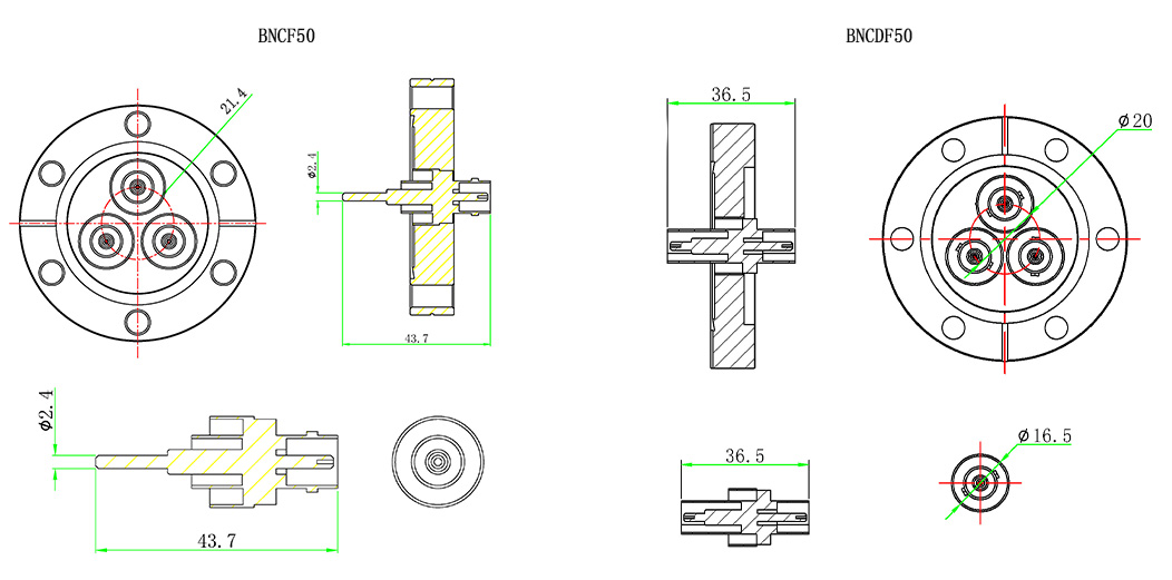 BNC50/BNCD50同轴馈通