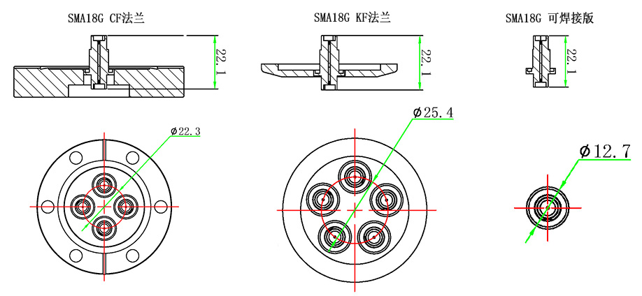 SMA同轴馈通 SMA同轴馈通