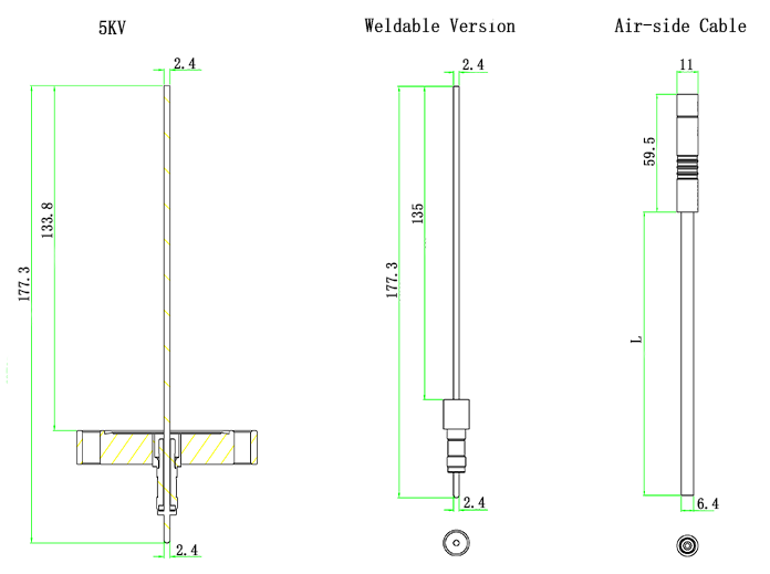 5KV High-Voltage Vacuum Feedthrough (Power Plug-5KV)