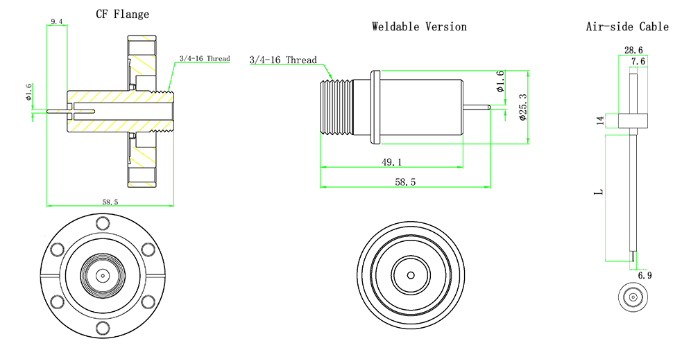 Power Plug-40KV High-Voltage Feedthrough